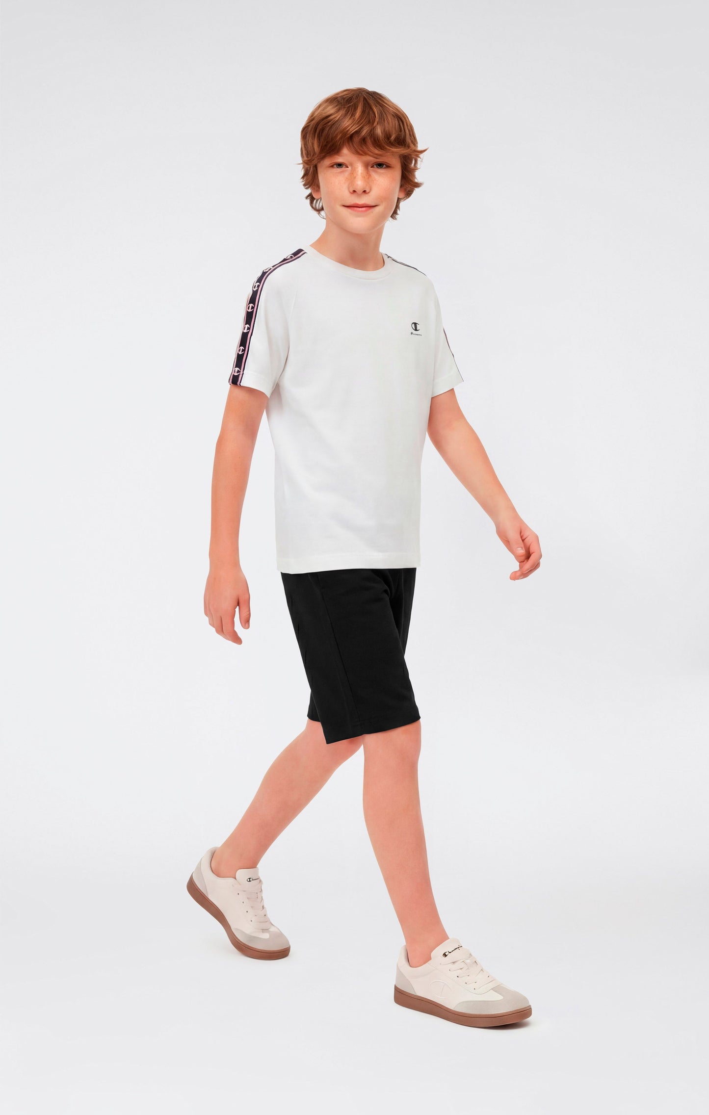 Boys' Bermuda Shorts with Embroidered Maxi Logo Icons