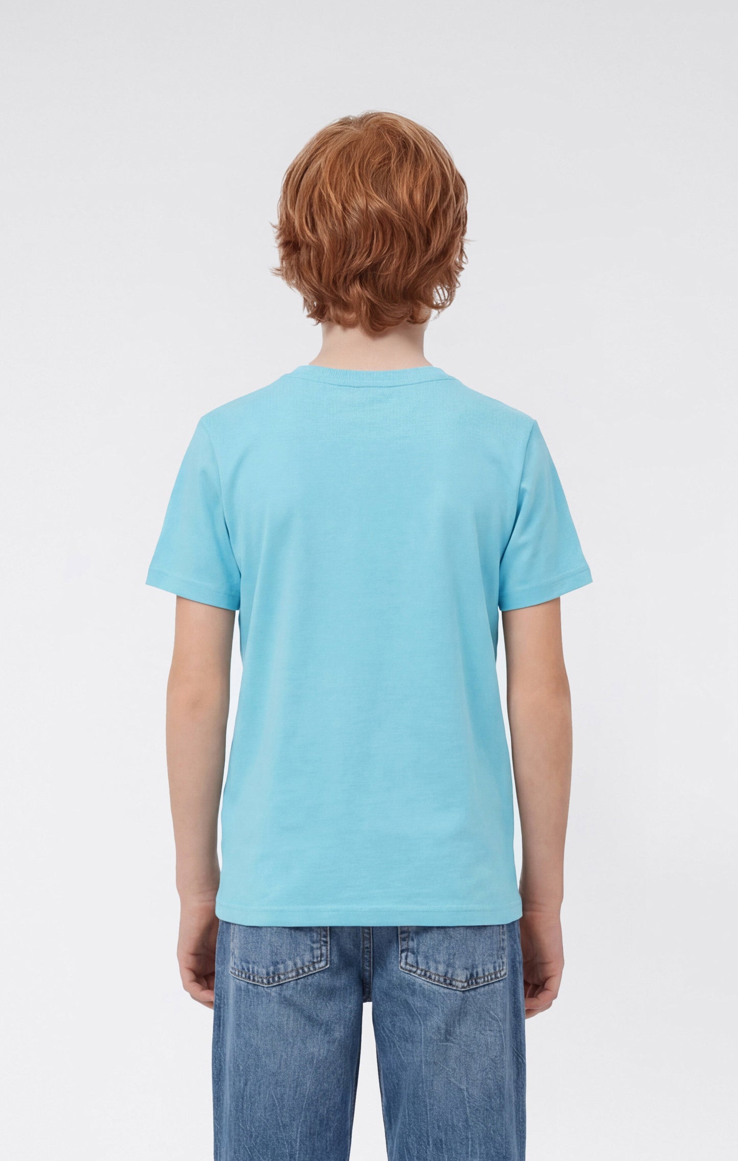 Jungen T-Shirt mit Rundhalsausschnitt und kleinem Script-Logo Icons