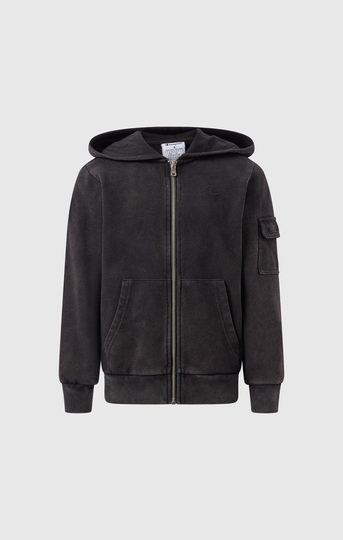Kapuzenpullover für Jungen mit Washed-Effekt und durchgehendem Reißverschluss Icons