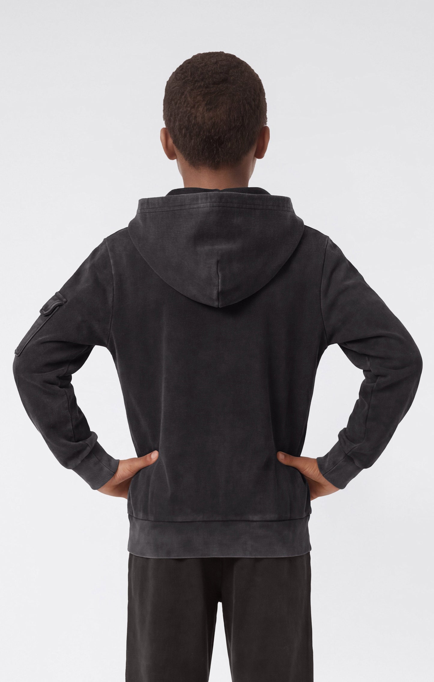 Kapuzenpullover für Jungen mit Washed-Effekt und durchgehendem Reißverschluss Icons