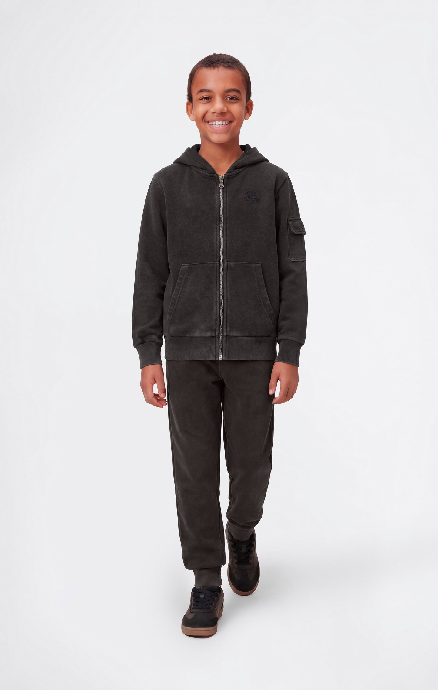 Kapuzenpullover für Jungen mit Washed-Effekt und durchgehendem Reißverschluss Icons