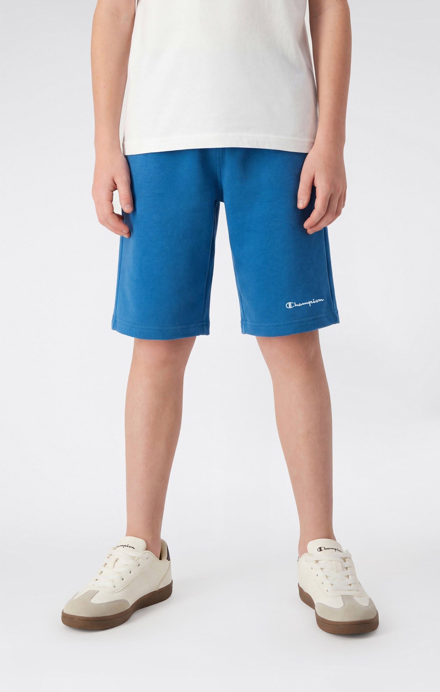 Boys' Bermuda Shorts with Small Embroidered Logo Icons