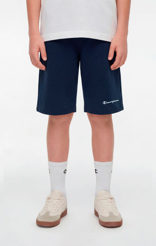 Boys' Bermuda Shorts with Small Embroidered Logo Icons