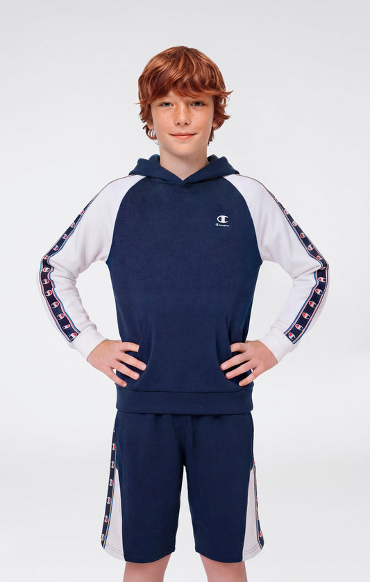 Boys' Hooded Sweatshirt with C-Logo Tape
