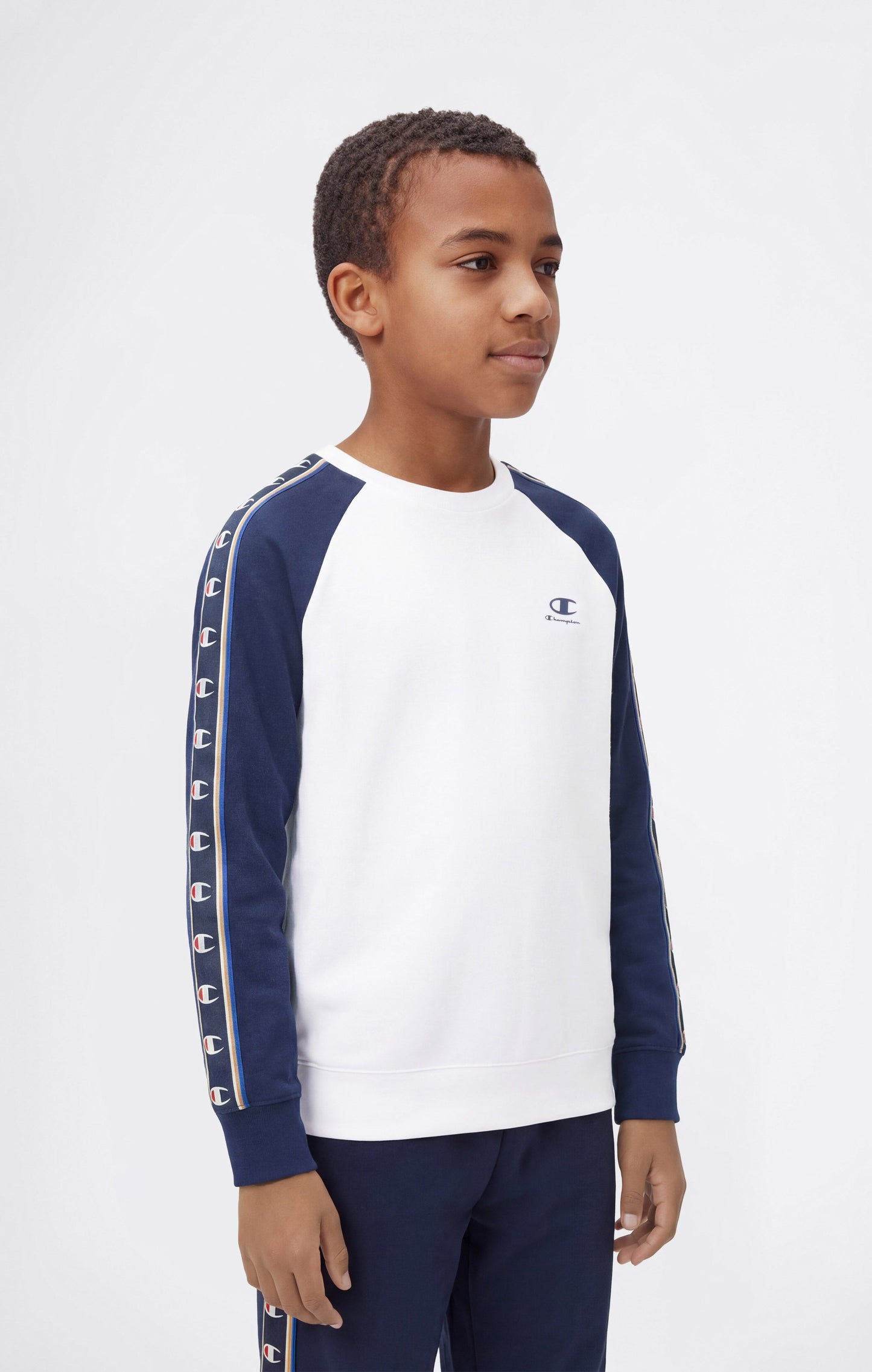 Boys' Crewneck Sweatshirt with C-Logo Tape