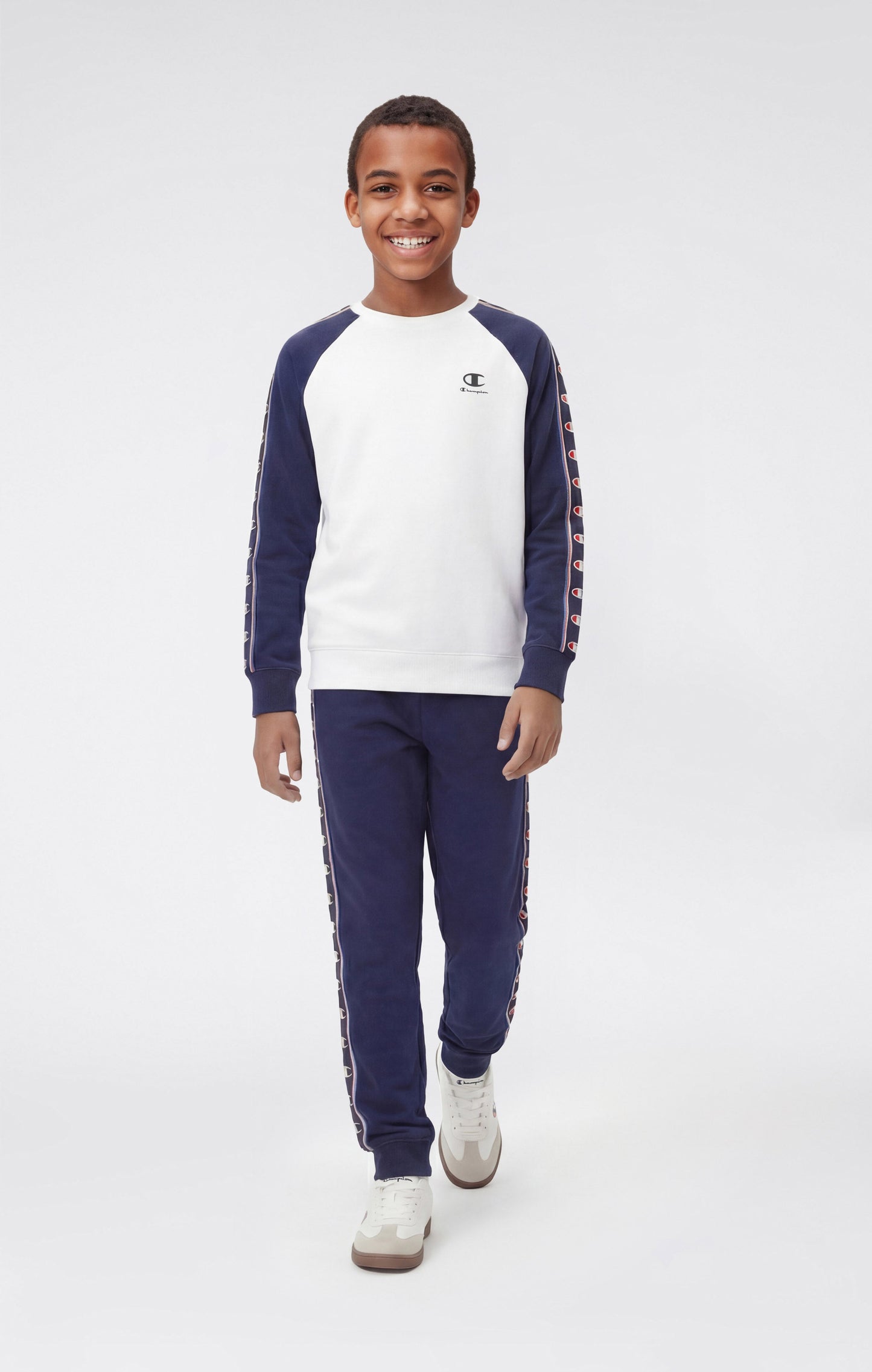 Boys' Crewneck Sweatshirt with C-Logo Tape