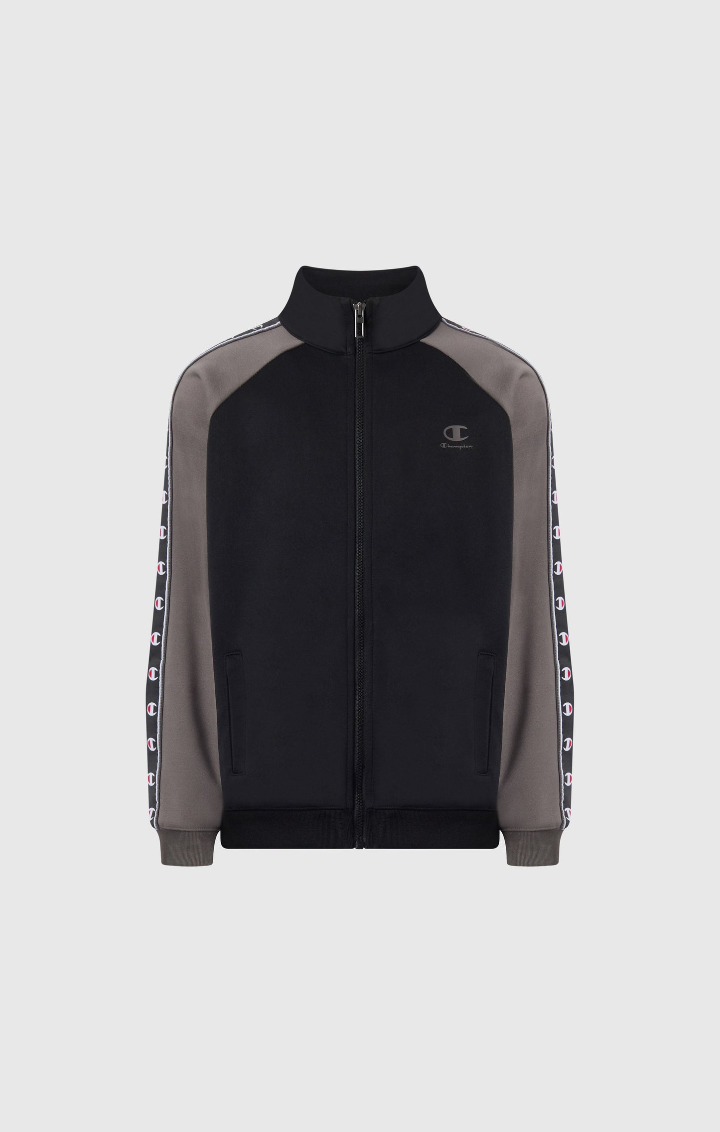 Jungen-Sweatshirt mit durchgehendem Reißverschluss und Logo-Tape