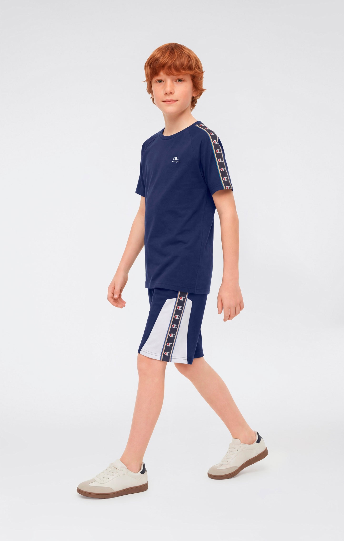 Boys' Crewneck T-Shirt with Tape Logo