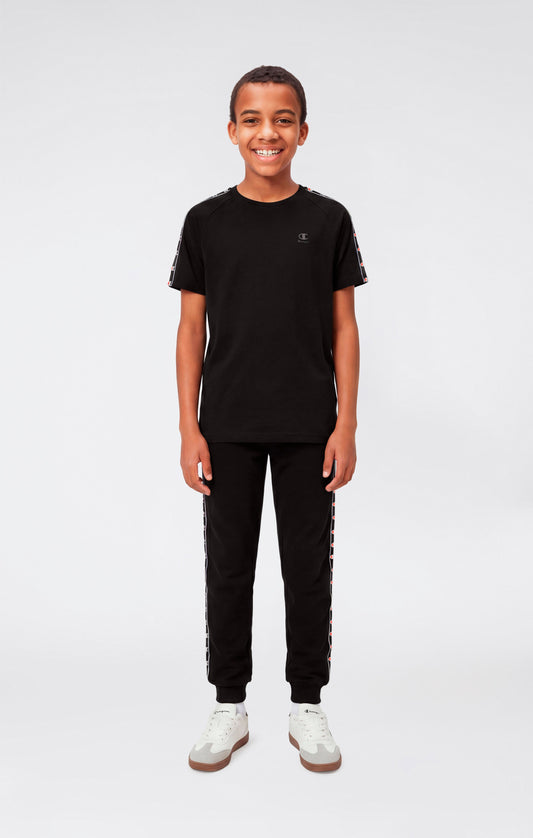 Boys' Crewneck T-Shirt with Tape Logo