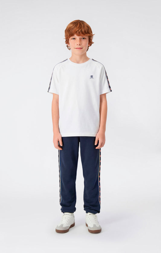 Boys' Crewneck T-Shirt with Tape Logo