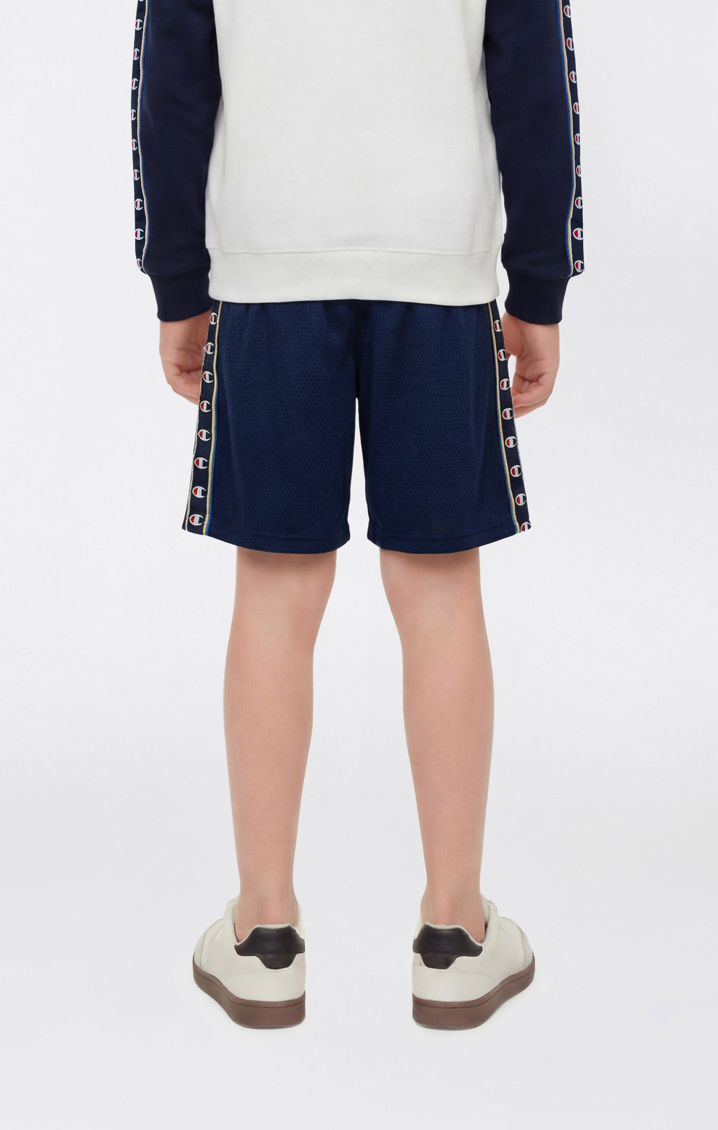 Boys' Mesh Bermuda Shorts with Tape Logo