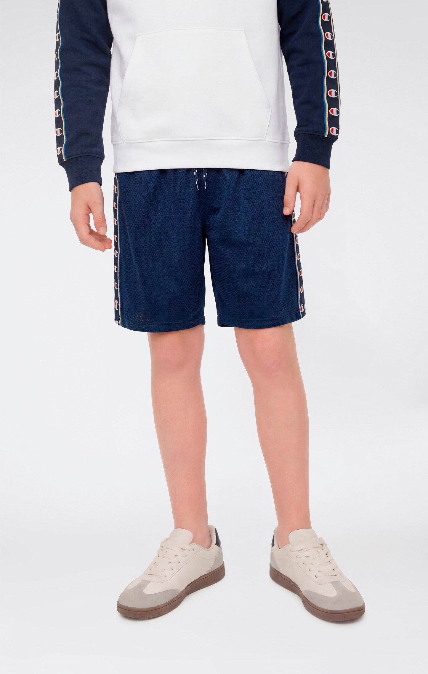 Boys' Mesh Bermuda Shorts with Tape Logo