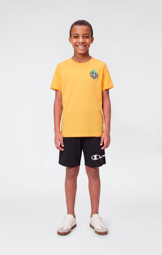 Boys' Cotton Shorts with Maxi Printed Logo