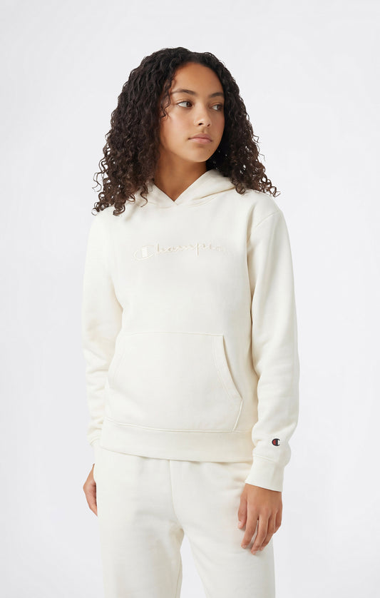 Girls' Lightweight Hooded Sweatshirt with Tonal Embroidered Maxi Logo Icons