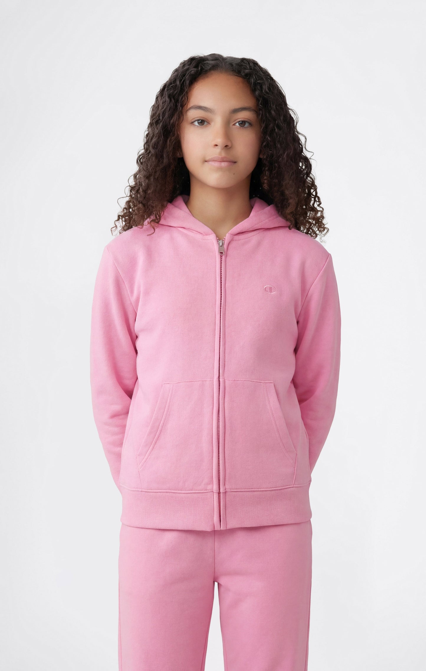 Girls' Lightweight Full Zip Hooded Sweatshirt Icons