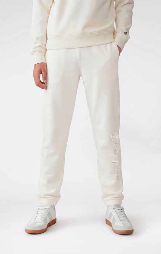 Girls' Elastic Cuff Pants With Embroidered Logo