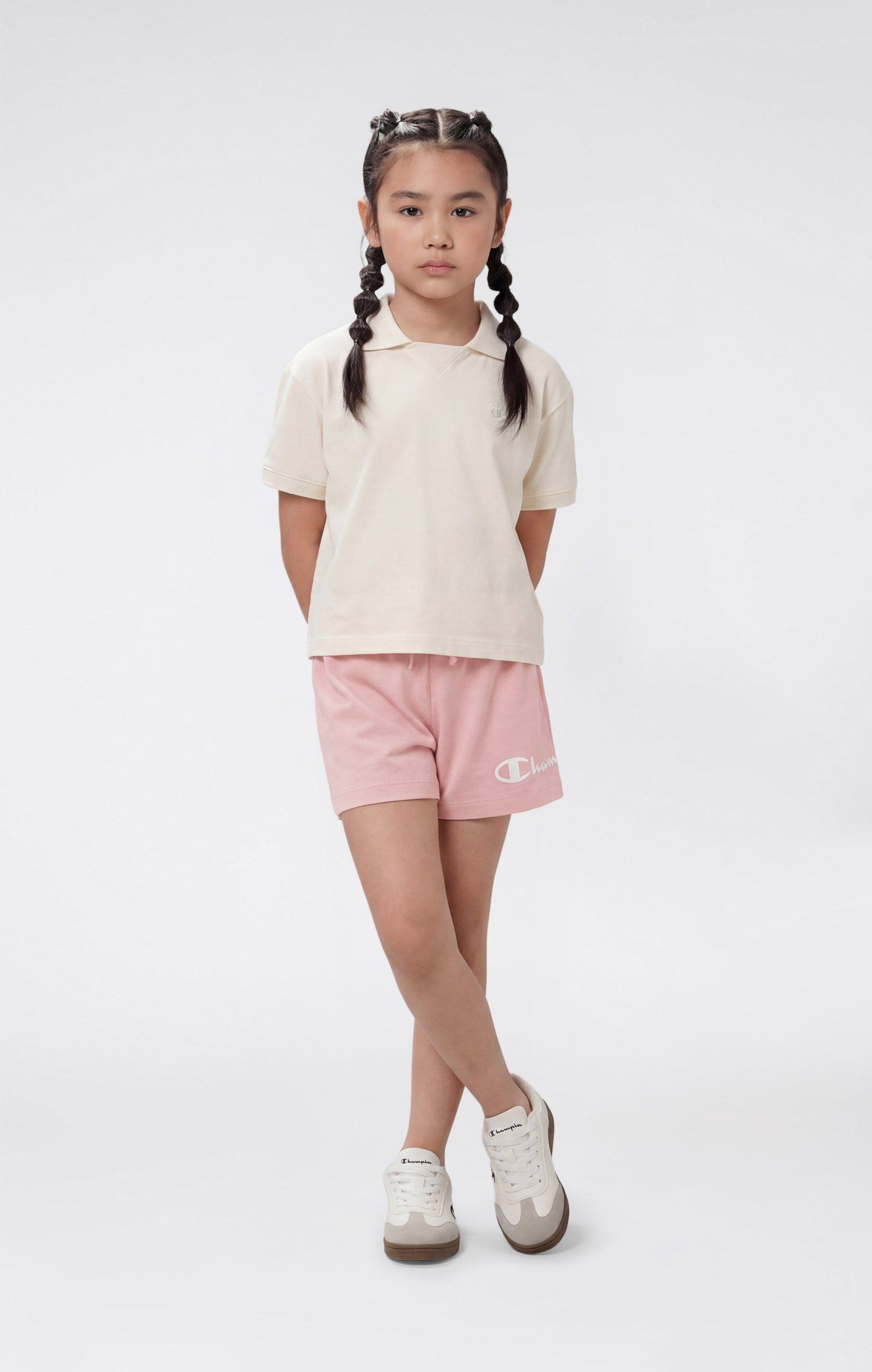 Mädchen-Baumwollshorts mit Maxi-Logo