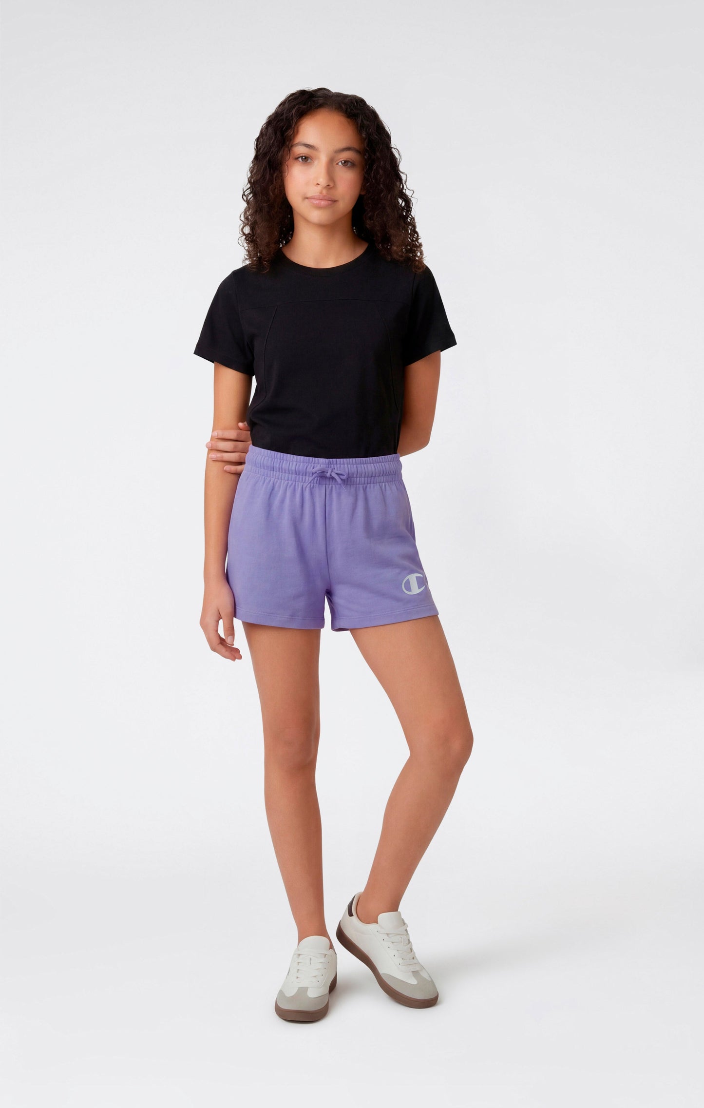 Mädchen-Baumwollshorts mit Maxi-Logo