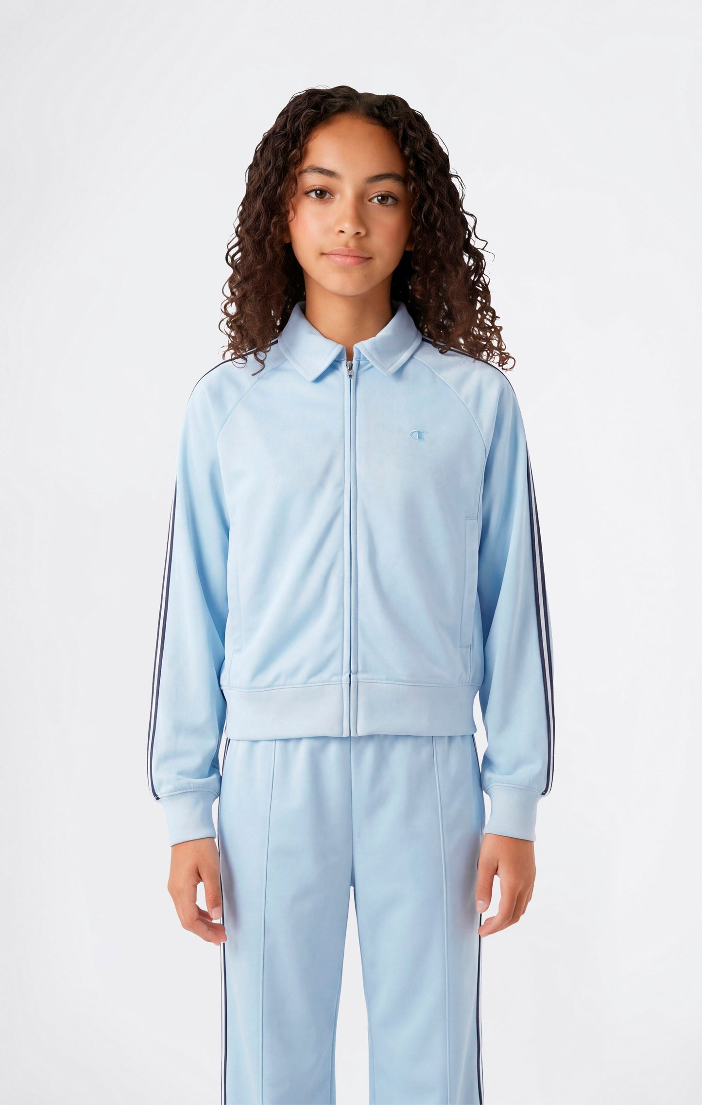 Girls' Track Jacket with Full Zip Icons