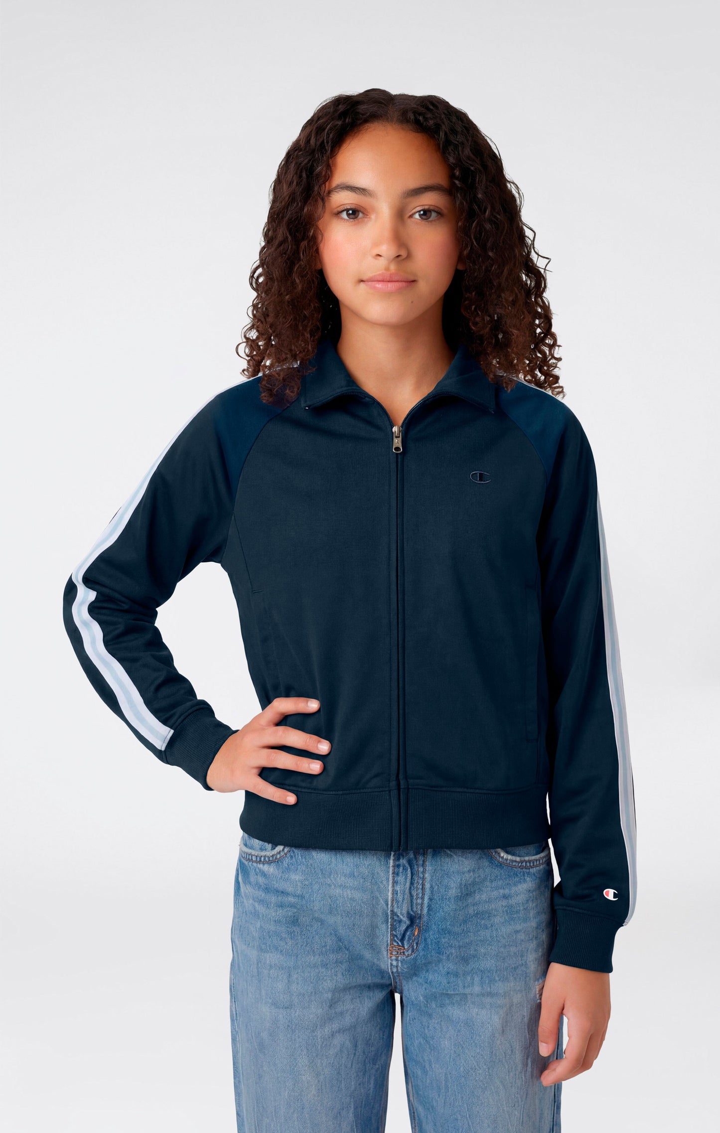 Girls' Track Jacket with Full Zip Icons