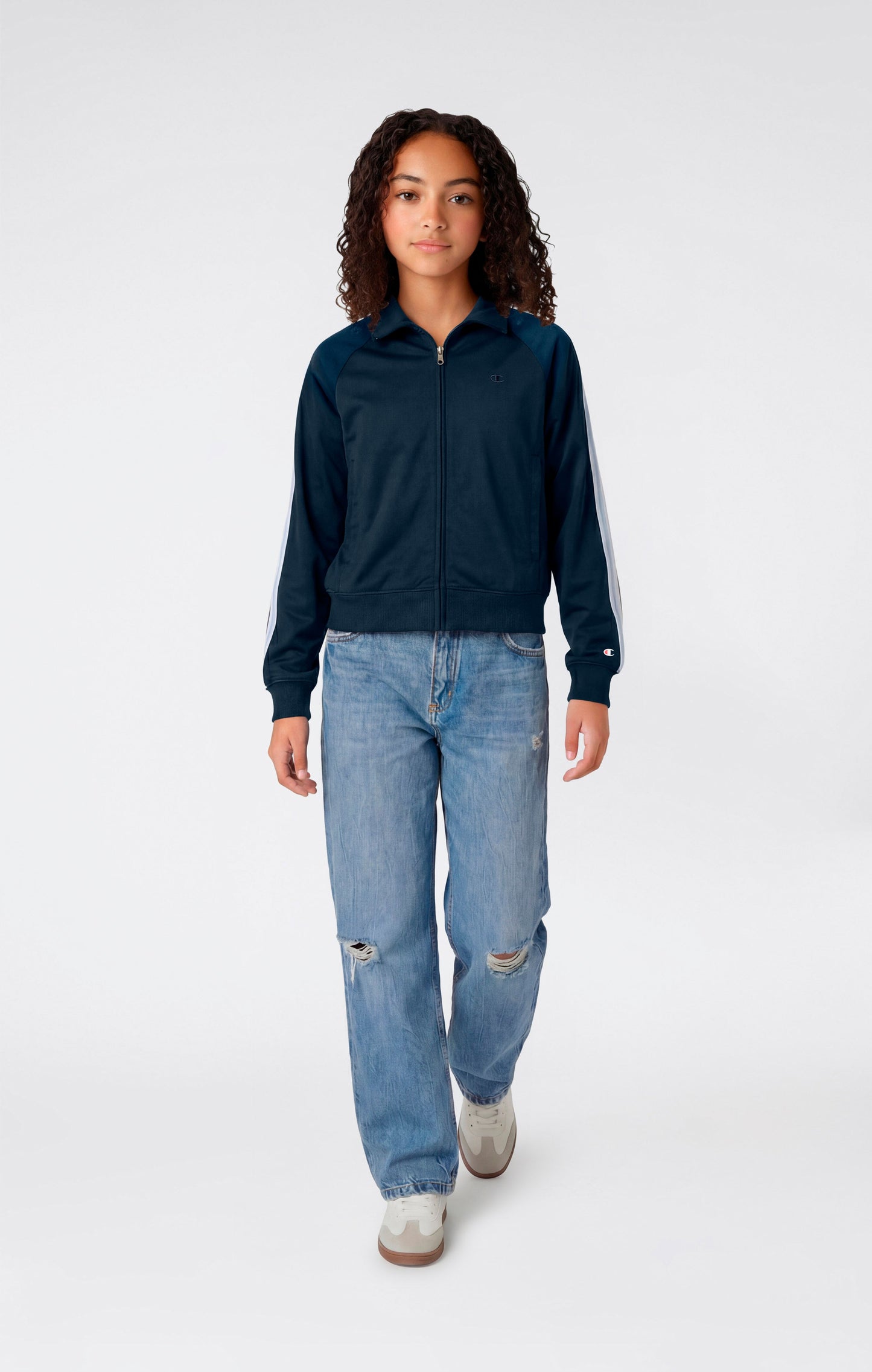 Girls' Track Jacket with Full Zip Icons