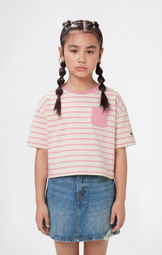 Girls' Oversized Striped T-Shirt Icons