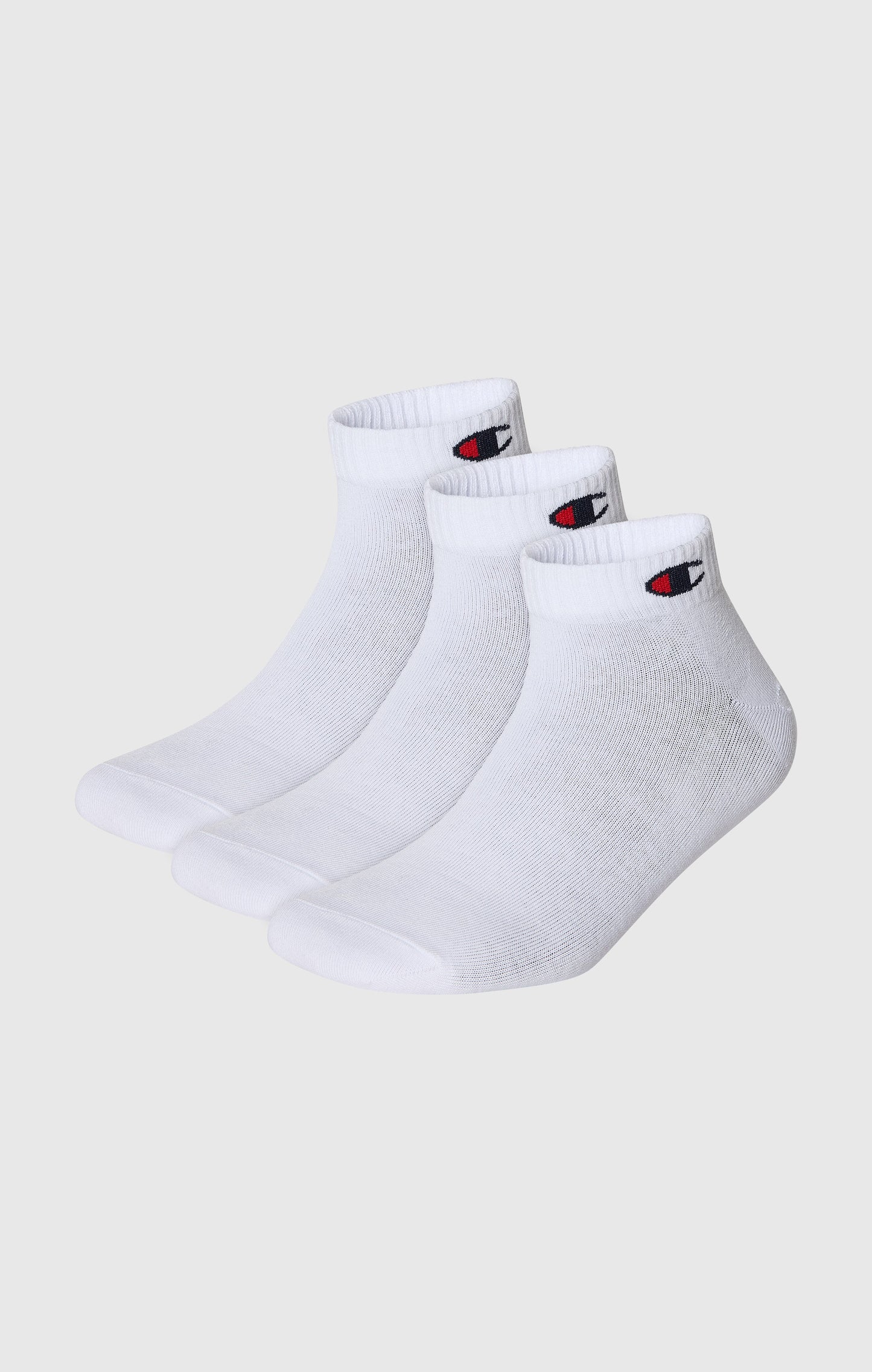 3-Pack Kids' Quarter Socks with Script Logo and C