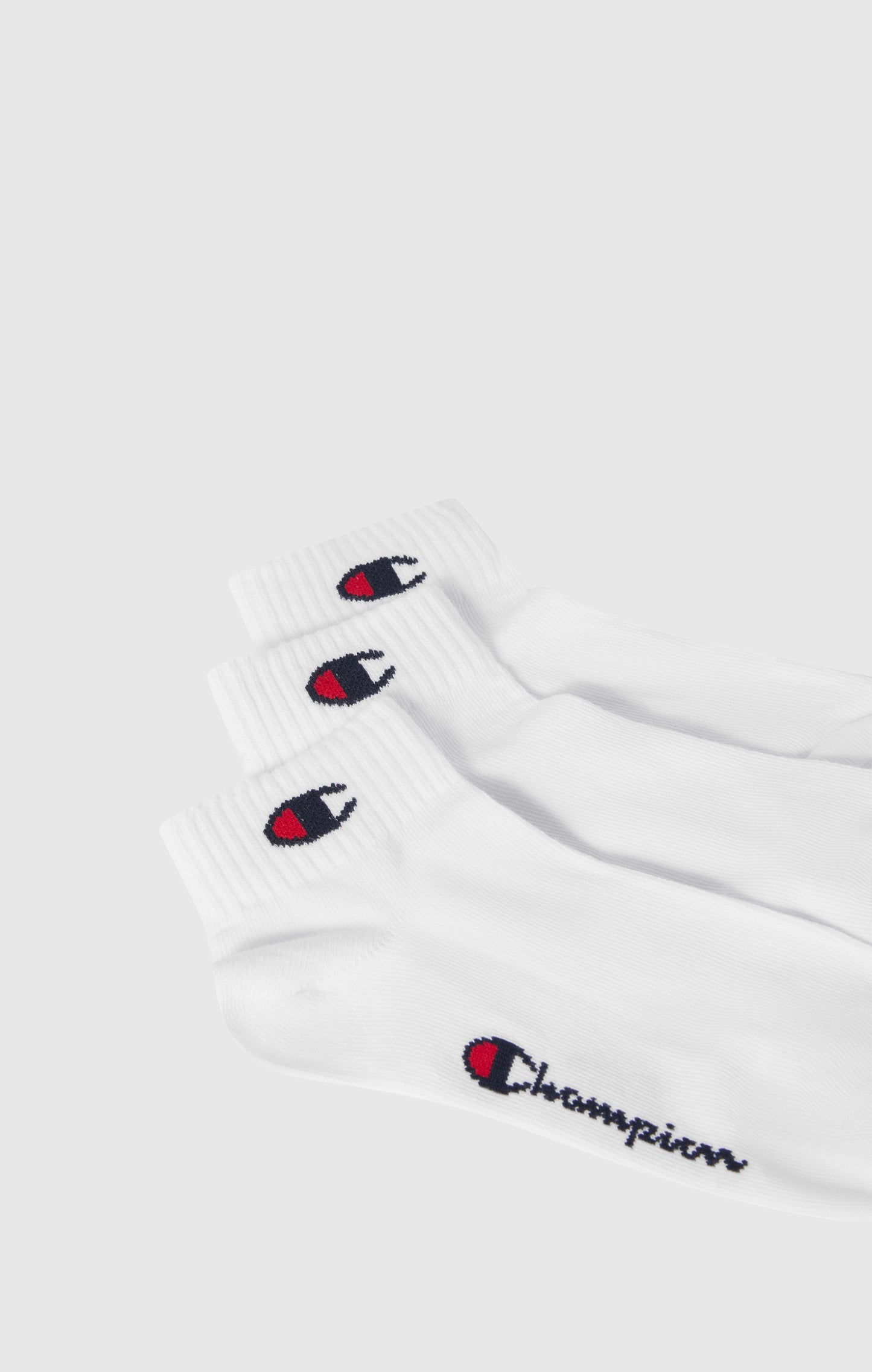 3-Pack Kids' Quarter Socks with Script Logo and C