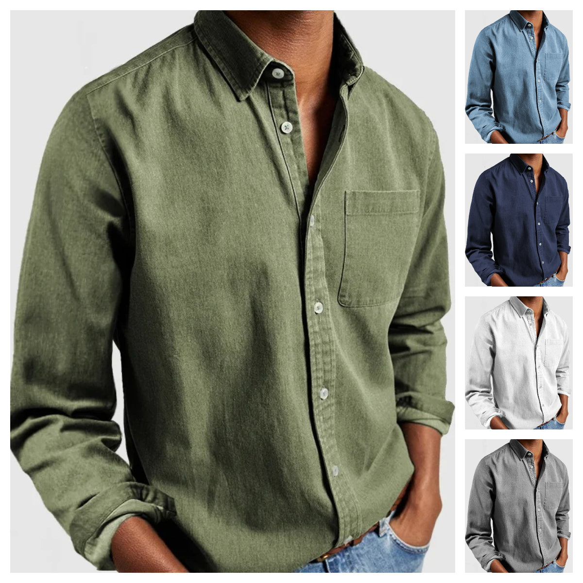 Herren lässiges Baumwoll-Basisshirt