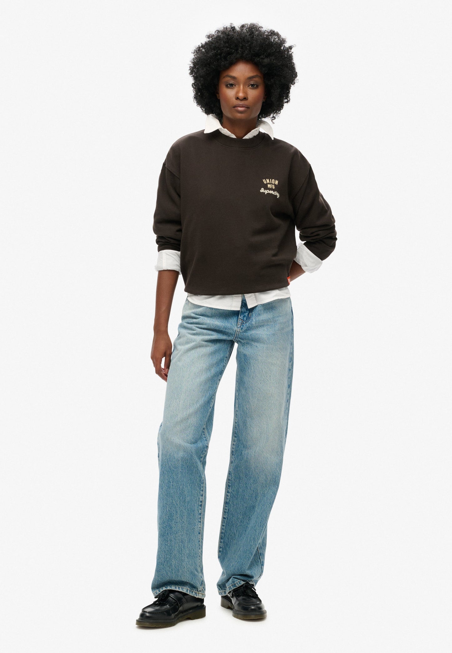 Workwear Embroider Loose Crew