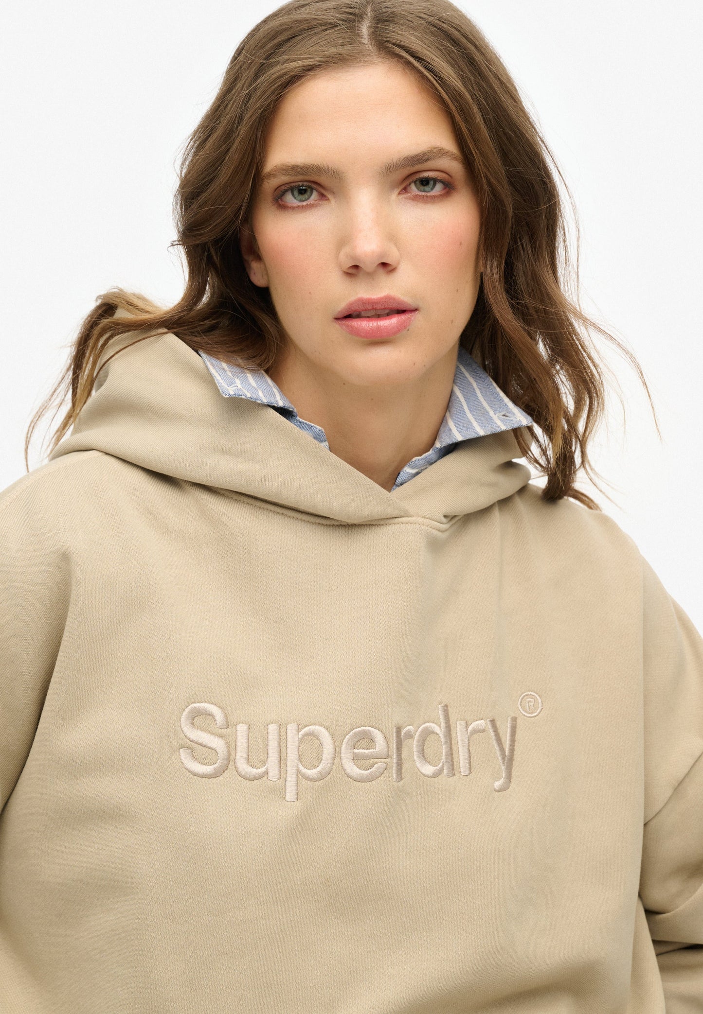 Embroidered Core Logo Relaxed Hoodie