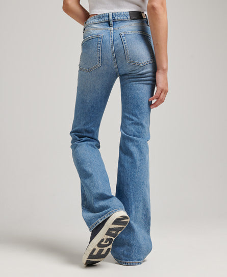 Organic Cotton Mid Rise Slim Flare Jeans