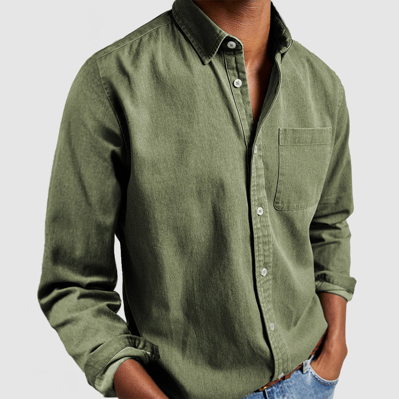 Herren lässiges Baumwoll-Basisshirt