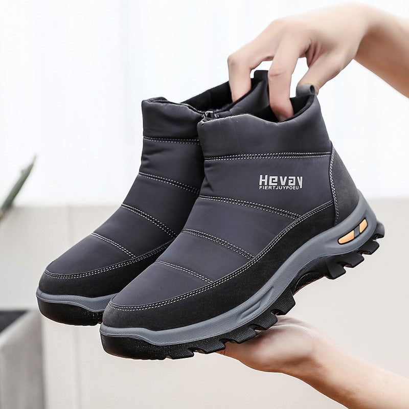 (Zeitlich begrenztes 49 % Rabattangebot) Orthopädische Herren-Schneestiefel mit Fußgewölbestütze, breiter Zehenpartie, bequem, wasserdicht, rutschfest, warme Arbeitsschuhe