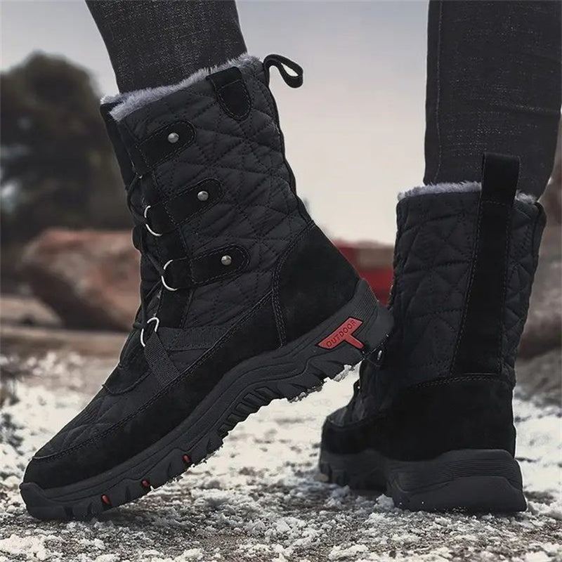 HEISSER VERKAUF – Bequeme Herren-Schneestiefel aus echtem Leder, warme Stiefel, Kampfstiefel