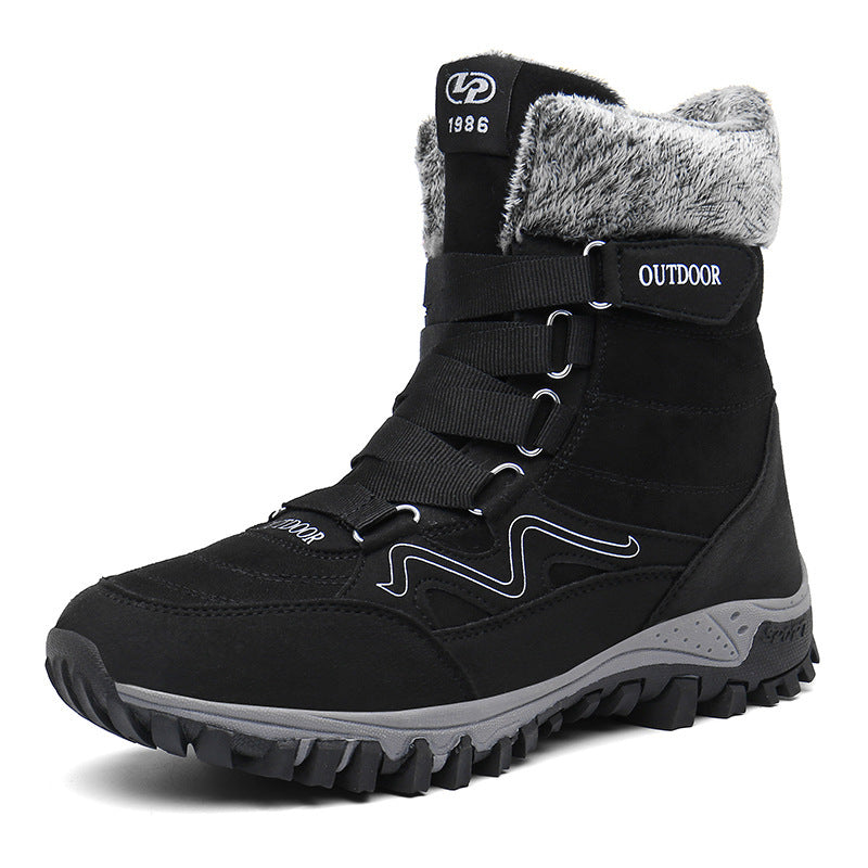(Limited Time 49% Discount Event) Men's Orthopedic Arch Support Wide Toe Snow Boots Non-slip Waterproof Cold Warm Hiking Boots