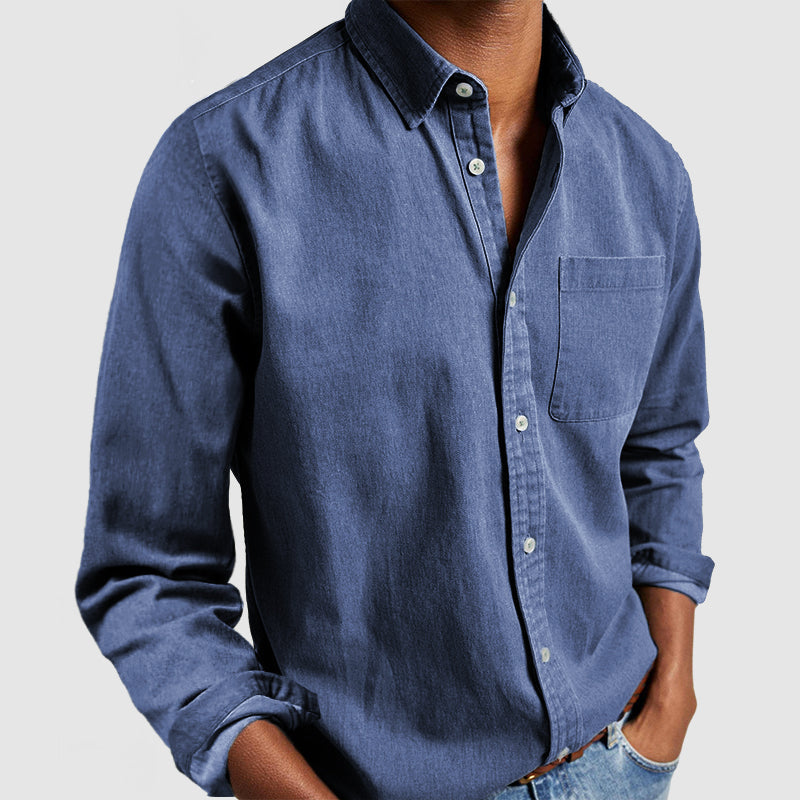 Herren lässiges Baumwoll-Basisshirt