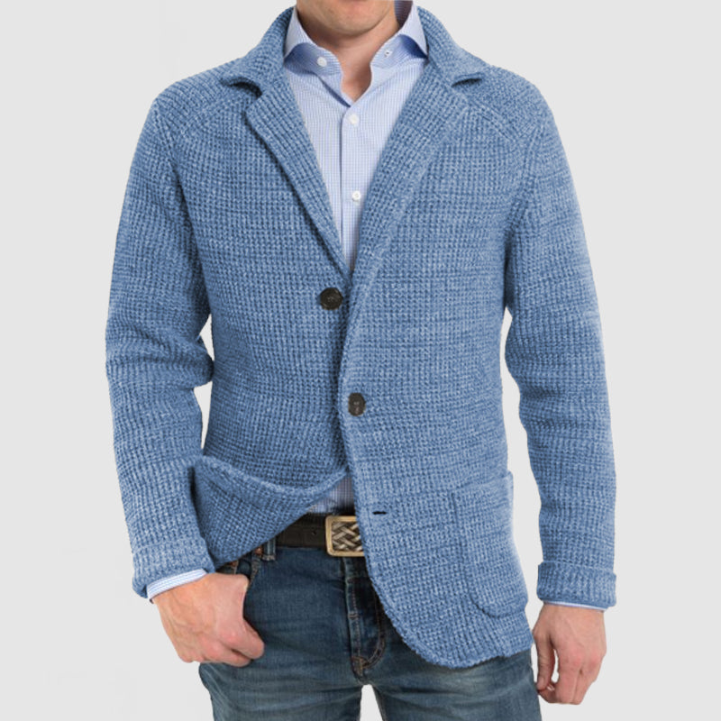 Elegante Herren-Langarmjacke mit Revers und Taschen