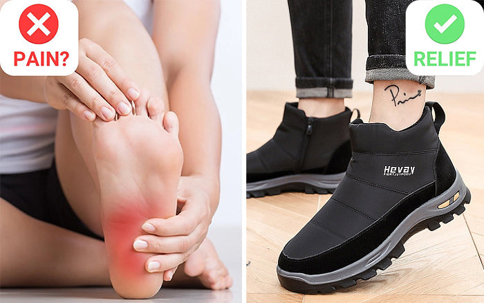 (Zeitlich begrenztes 49 % Rabattangebot) Orthopädische Herren-Schneestiefel mit Fußgewölbestütze, breiter Zehenpartie, bequem, wasserdicht, rutschfest, warme Arbeitsschuhe