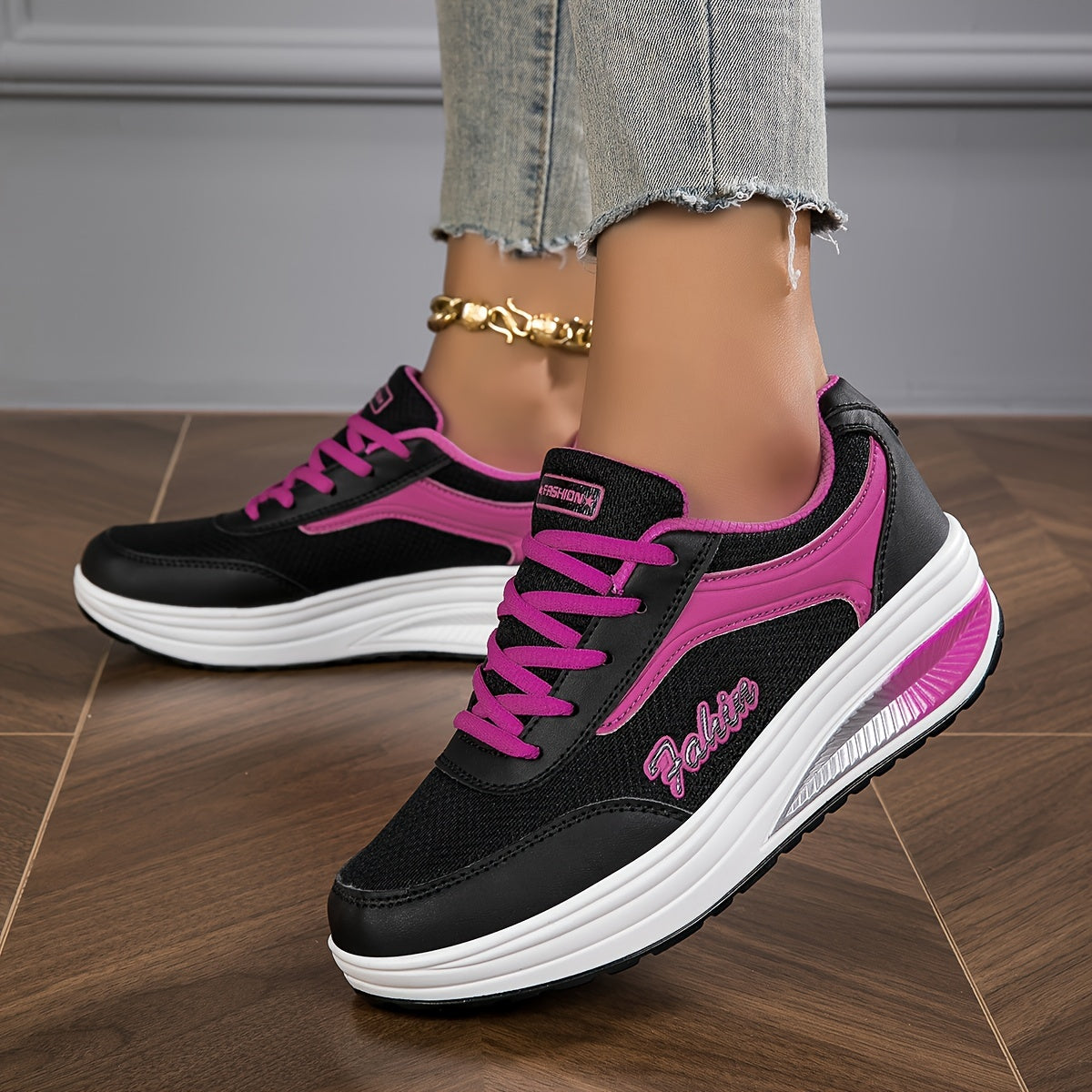 🔥Letzter Tag Promotion 50% RABATT - Atmungsaktive Fashion Chunky-Soled Turnschuhe für Damen