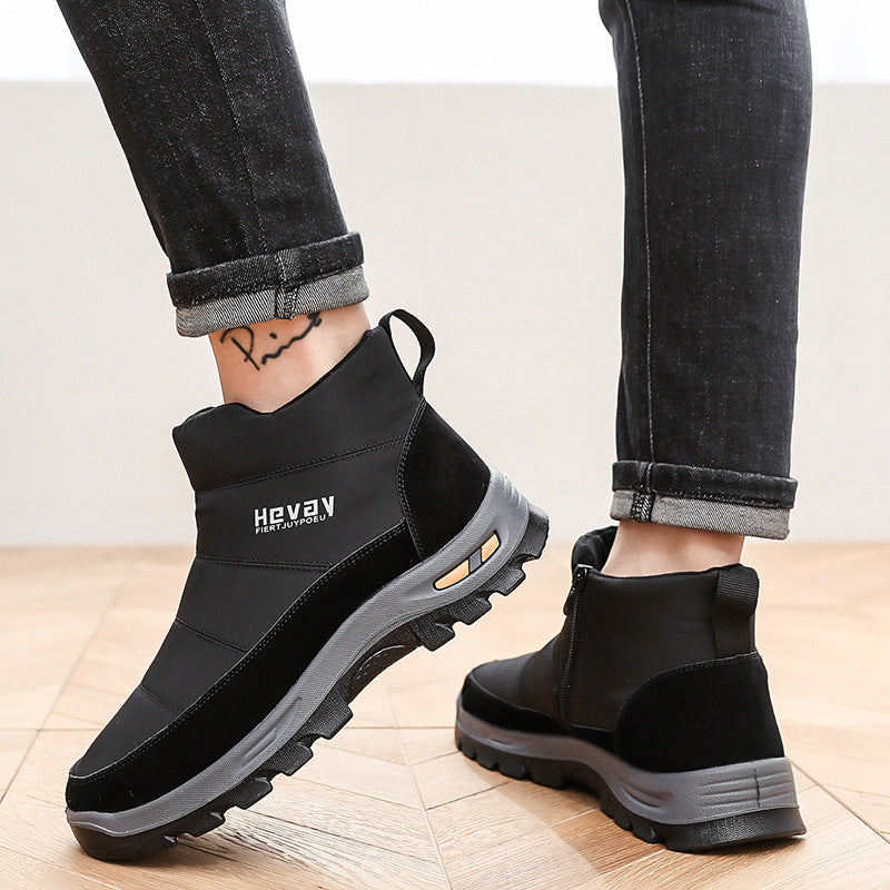 (Zeitlich begrenztes 49 % Rabattangebot) Orthopädische Herren-Schneestiefel mit Fußgewölbestütze, breiter Zehenpartie, bequem, wasserdicht, rutschfest, warme Arbeitsschuhe