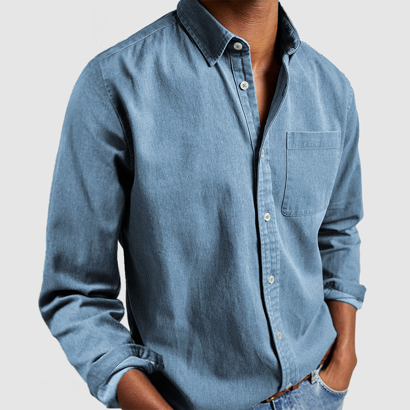 Herren lässiges Baumwoll-Basisshirt