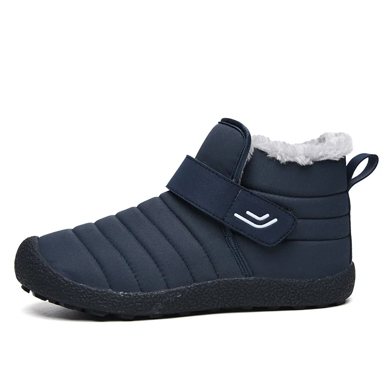 (Limited Time 49% Discount Event)  Men's Winter Warm Waterproof Non-slip Velcro Cotton Shoes Wide Toe Orthopedic Arch Support Slip-on Cotton Shoes