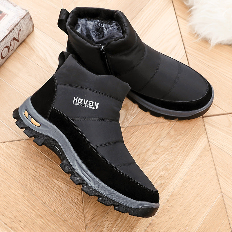 (Zeitlich begrenztes 49 % Rabattangebot) Orthopädische Herren-Schneestiefel mit Fußgewölbestütze, breiter Zehenpartie, bequem, wasserdicht, rutschfest, warme Arbeitsschuhe