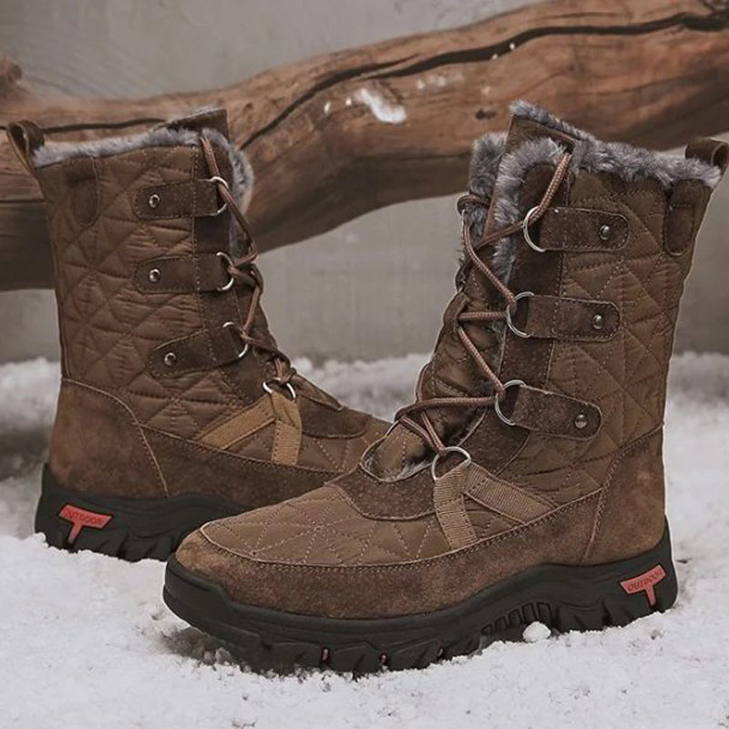 HEISSER VERKAUF – Bequeme Herren-Schneestiefel aus echtem Leder, warme Stiefel, Kampfstiefel